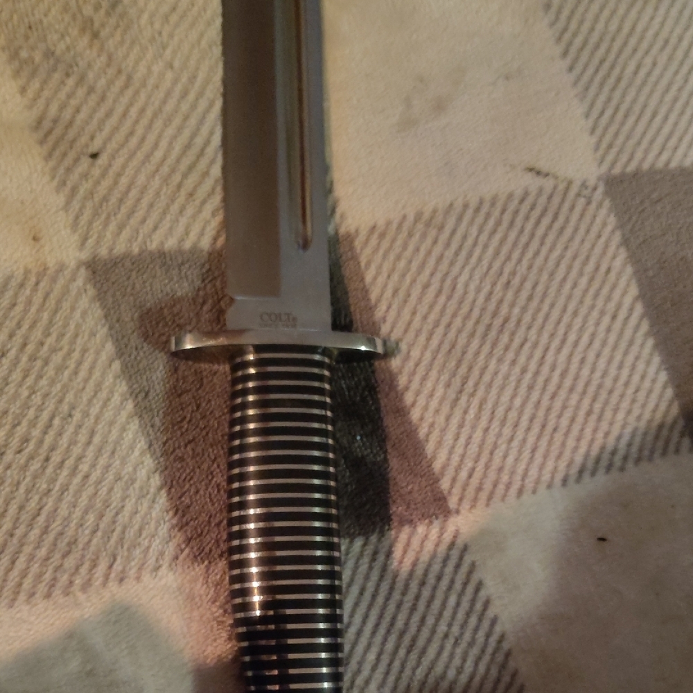 Silver and Black Outdoor Knife